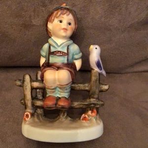 Vintage 1938 Resting Boy on Fence Goebel Hummel
